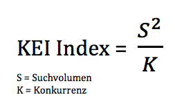Kei Index Formel